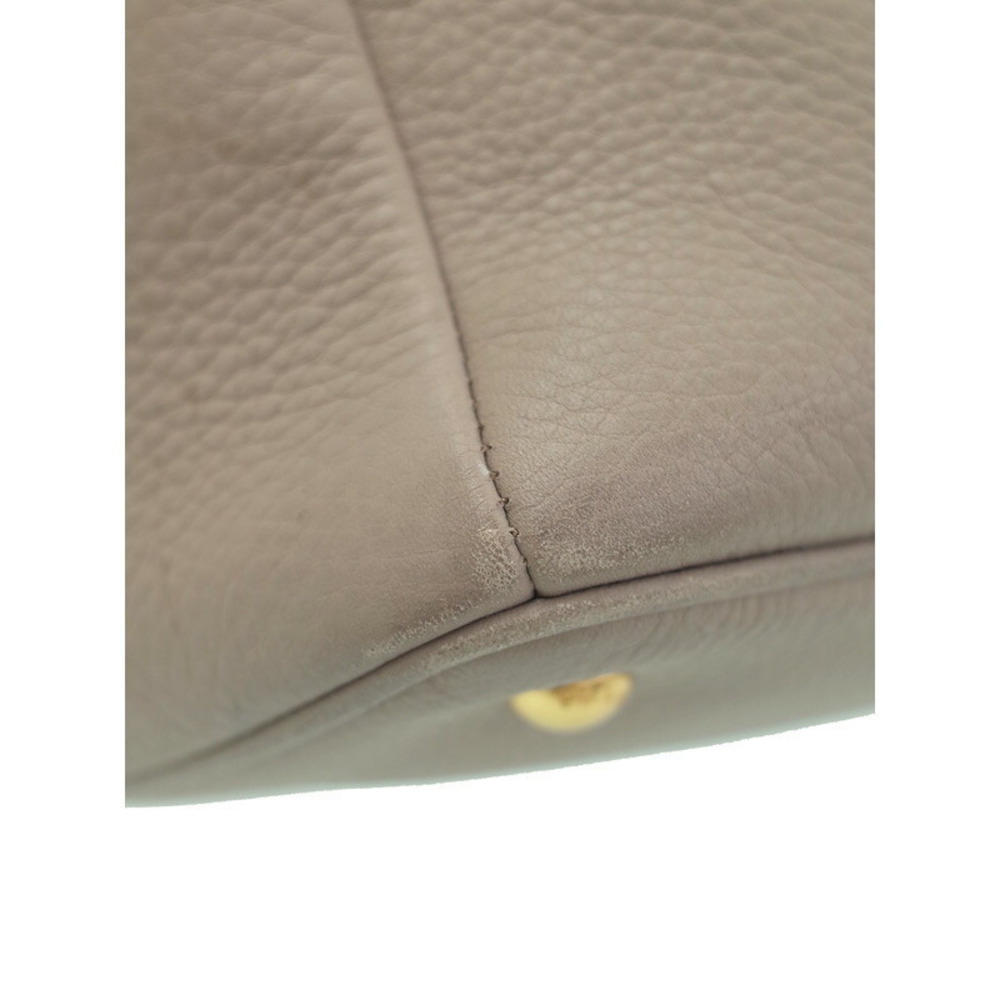 Prada Vitello Daino leather top handle bag Leather Gray - Picture 4 of 9